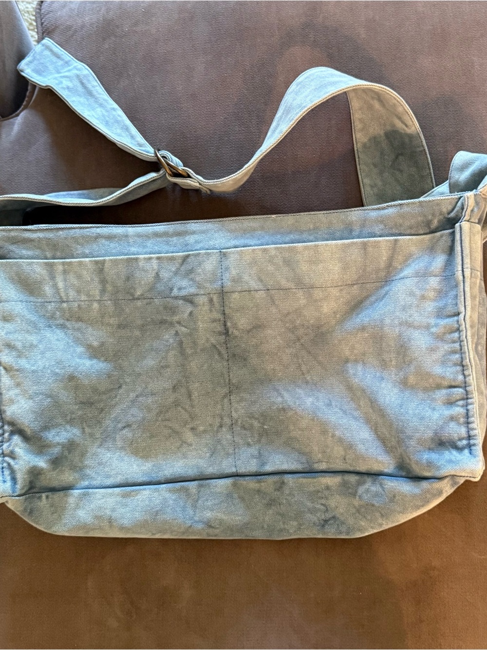 Free People Washed Teal Canvas Shoulder Tote - Picture 2 of 2